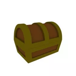 Wooden chest 3D model