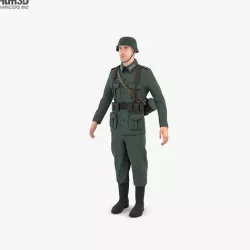 WW2 German Soldier 3D model