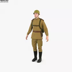 WW2 Soviet Soldier 3D model
