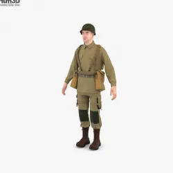WW2 US Soldier 3D model