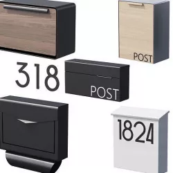 041 Modern Mailboxes 01 Wallmounted 00 Low-poly 3D model