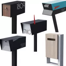 042 Modern Mailboxes 02 Floormounted 00 3D model