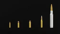 5 Bullet Collection Low-poly 3D model