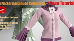 6 Victorian Blouse Collection  Video Tutorial 3D model