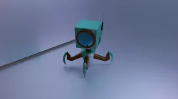 a cool claw robot Low-poly 3D model