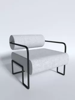 A modern minimalistic armchair for a stylish interior 3D model