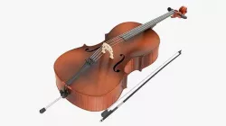 Acoustic cello 3D model