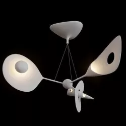 Alexandre Loge Bird sculpture chandelier Low-poly 3D model
