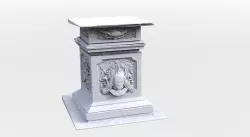 Alien statue stand 3D model