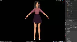 Amy Girl Stylized Character No 4 for Blender Cycles and Eevee 3D model