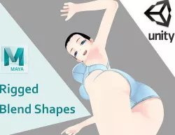 Anime Girl Base Low-poly 3D model
