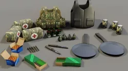 Battle Royale Game Assets - Low Poly - Game Ready - PBR Low-poly 3D model