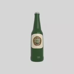 Beer bottle Low-poly 3D model
