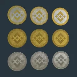 Binance Coin BNB - Cryptocurrency Coin 3D model