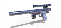 Blaster pistol SE-14R of Lando Calrissian 3D model