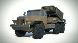 BM-21 Grad PBR Low-poly 3D model