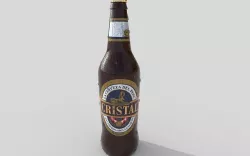 bottle of beer cristal backus peru botella de cerveza cristal 3D model