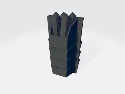 Bullet Bin Low-poly 3D model
