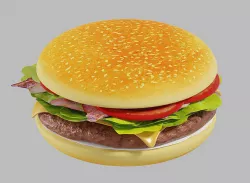 Burger Cheeseburger Hamburger 3D model