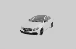 Car Mercedes C63-AMG PBR low-poly game ready Low-poly 3D model