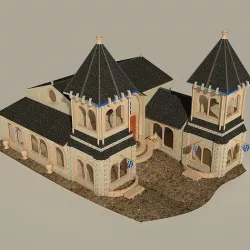 Cartoon Castle  Low-poly 3D model