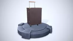 Cartoon Suitcase 3D model