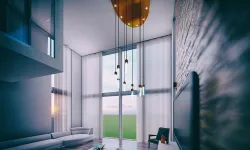 Chandelier for Double Height Loft Lighting 3D model