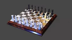 Chess complete Set  Low-poly 3D model