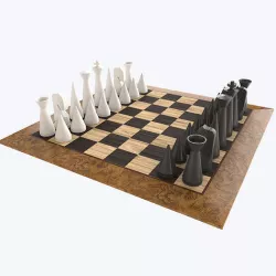 Chess modern set 3D model