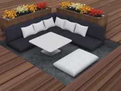 CORNER SEAT AND SIDE TABLE 3D model