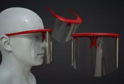 Covid Helmet 3D  Low-poly 3D model