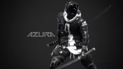 Cyberpunk Azura Robot Low-poly 3D model