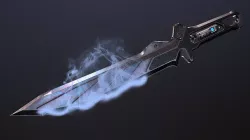 Cyberpunk knife  Low-poly 3D model