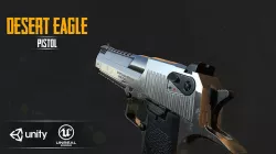 DESERT EAGLE PISTOL Low-poly 3D model