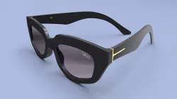 Dezi sunglasses in 2021 Square sunglasses women 3D model