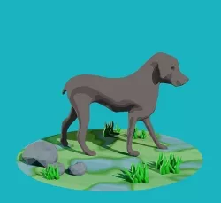 Dog 3D Models Cartoon Styles Low-poly 3D model