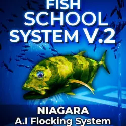 Fish School System V2 - UE4 Niagara AI Low-poly 3D model
