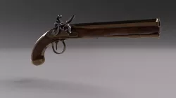 Flintlock dueling  pistol 3D model