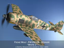 Focke Wulf - FW190 F8 - White 1 3D model