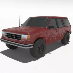 Ford Explorer 1992 - Game ready Low-poly 3D model