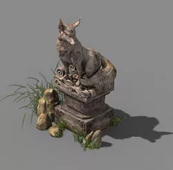 Game Model - Fox - Statue 3D model