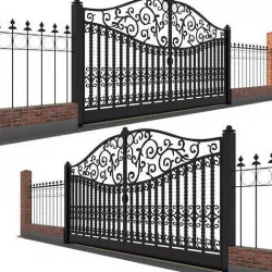Gate and fence 3D model