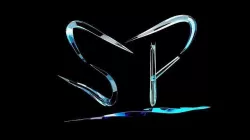 Glass logo letter S and P 3D model