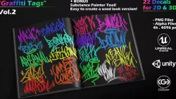 Graffiti Tags  Vol2 - 22 Decals Texture