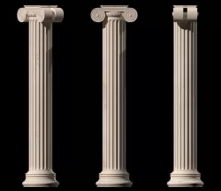 Greek Ionic column Low-poly 3D model