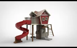 Hobbit playground red 3D model