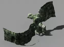 Huaguoshan - sidewall cave 3D model