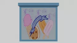 Ice cream and display 3D model