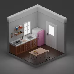 Isometric Kitchen 3D model