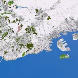 Kobe City Japan 2021 July Low-poly 3D model
